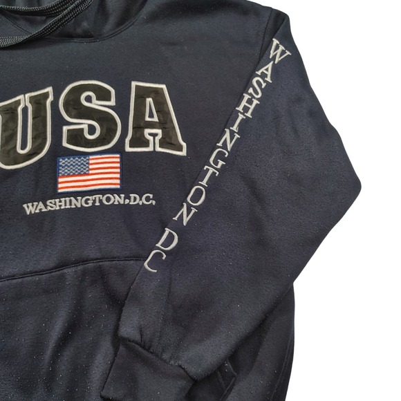 NT SOUVENIR Other - USA Washington DC Mens-Womens Hoodie large Blue‎ Embroidered Logos